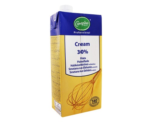 Вершки тварині Campina Cream 30%, 1л Вершки тварині Campina Cream 30%, 1л