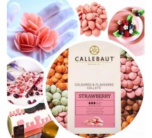 Рожевий шоколад Callebaut Strawberry зі смаком полуниці 100 г