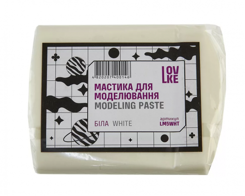 Мастика для моделювання Lovke біла, 500г