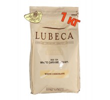 Шоколад білий зі смаком карамелі Lubeca 32%, 1 кг