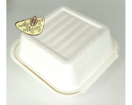 Коробка для бенто торта з цукрової тростини, 170 мм, р-р дна 120*120 мм, висота 9 см