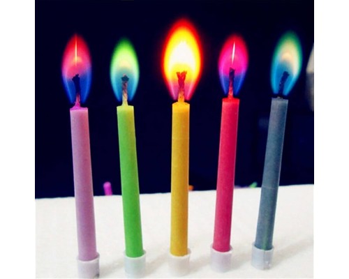 Свічки 5 шт, кольоровий вогонь