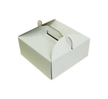 Коробка (230 Х 230 Х 100), белая, Для торта