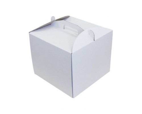 Коробка (300 Х 300 Х 250), Белая, Для тортов