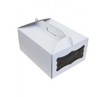 Коробка (410 Х 310 Х 180), Белая, Для торта