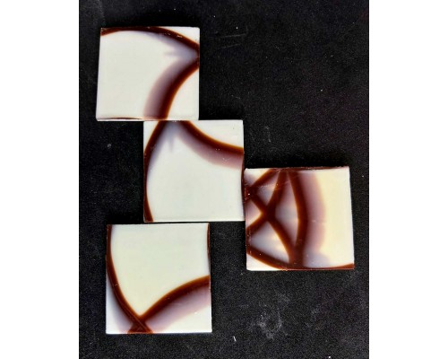 Декор шоколадний "Мармурові квадрати", 1 шт