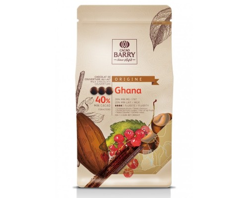 Молочний шоколад Cacao Barry Гана упаковка 1 кг