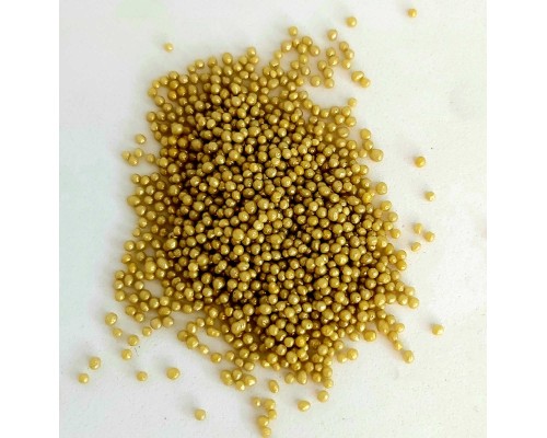 Цукрові кульки золоті 2 мм, 50 г