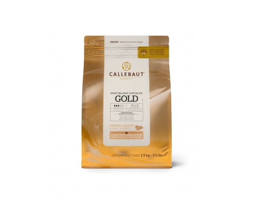 Білий шоколад GOLD 30,4% з карамельним смаком 100г