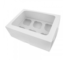 Коробка біла для 6 капкейків (250*170890)