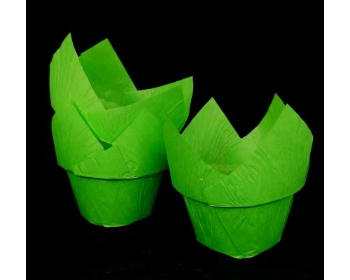 Формы тюльпани с бортом 150/150 зеленые 12 шт.