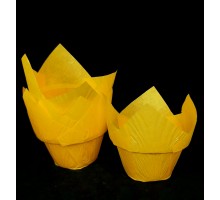 Формы тюльпаны с бортом 150/150 желтые 12 шт.