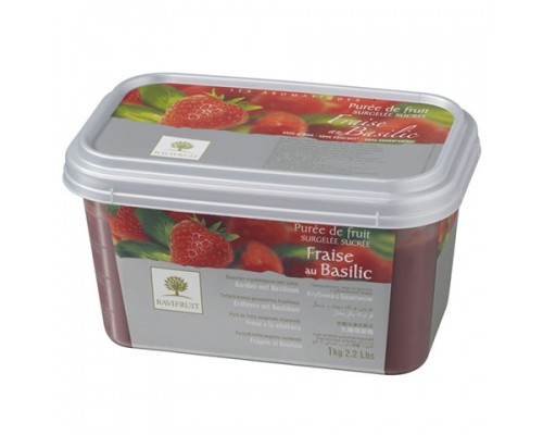 Заморожене пюре Полуниця та Базилік RAVIFRUIT, 1 кг Заморожене пюре Полуниця та Базилік RAVIFRUIT, 1 кг