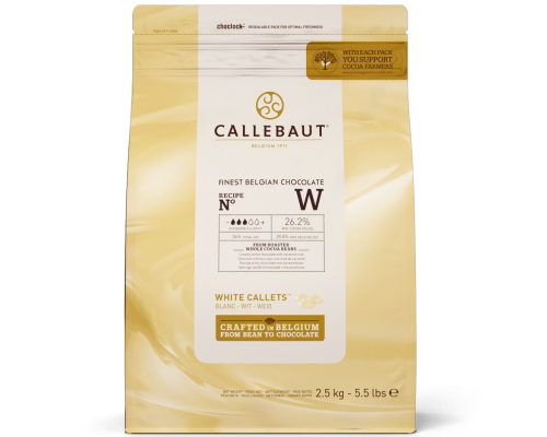 Шоколад белый W 26.2 % пач 2,5 кг, ТМ Callebaut