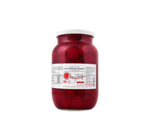 Вишня коктейльна з гiлочкой в стеклі 1,190гр
