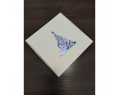 Коробка "Ялинка" зі срібним тисненням, 200*200*50