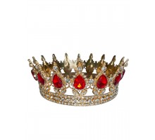 Корона для торта, 12 см красная