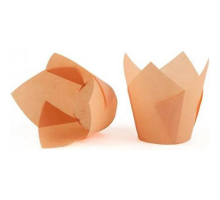 Бумажные формы тюльпан беж 12 шт