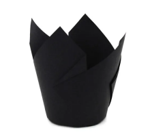 Паперові форми тюльпан чорні 12 шт